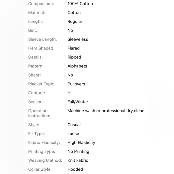 🆕 Unisex Cotton Hoodie Vest - Sleeveless - Distressed - Moto Sport - 100% COTTON - Picture 13 of 14